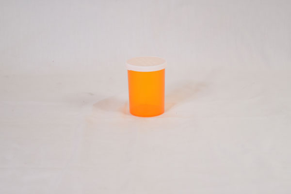 30 Dram Amber Vial and Cap, Snap Cap Plastic Prescription Vials