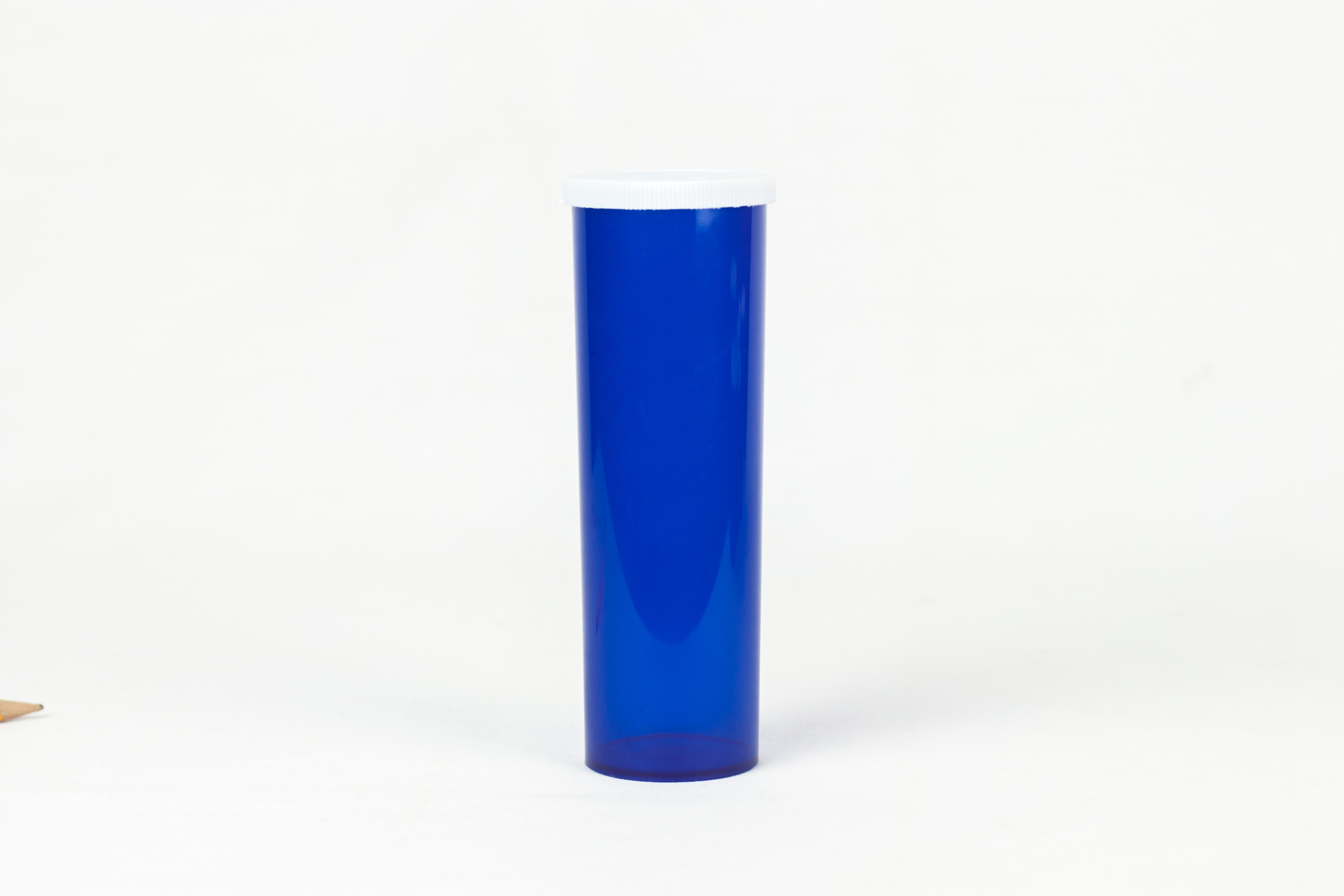 60 Dram Blue Vial and Cap, Snap Cap Plastic Prescription Vials