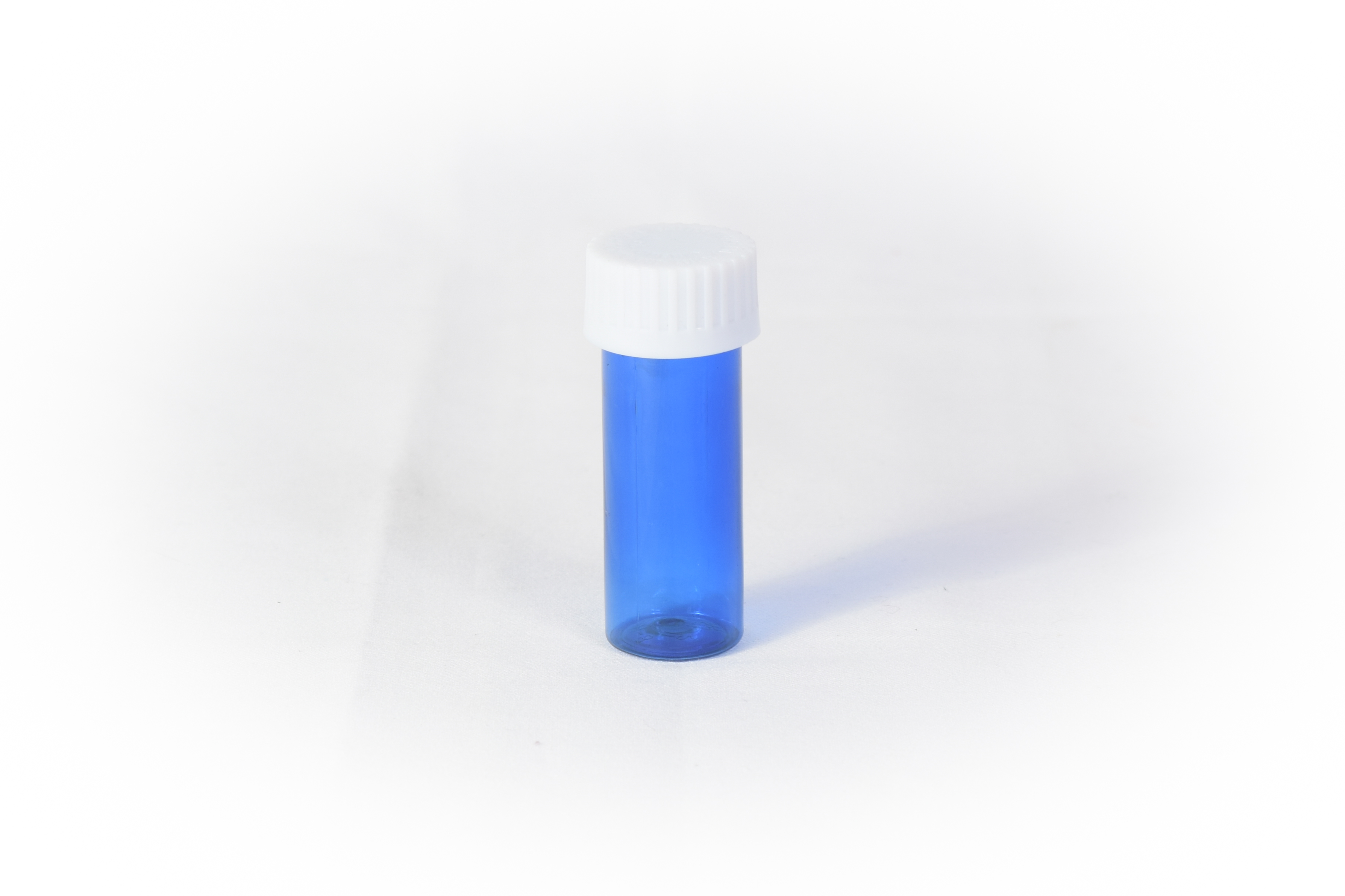 8 Dram Blue Prefer Vial and Cap, Child Resistant Plastic Prescription Vials