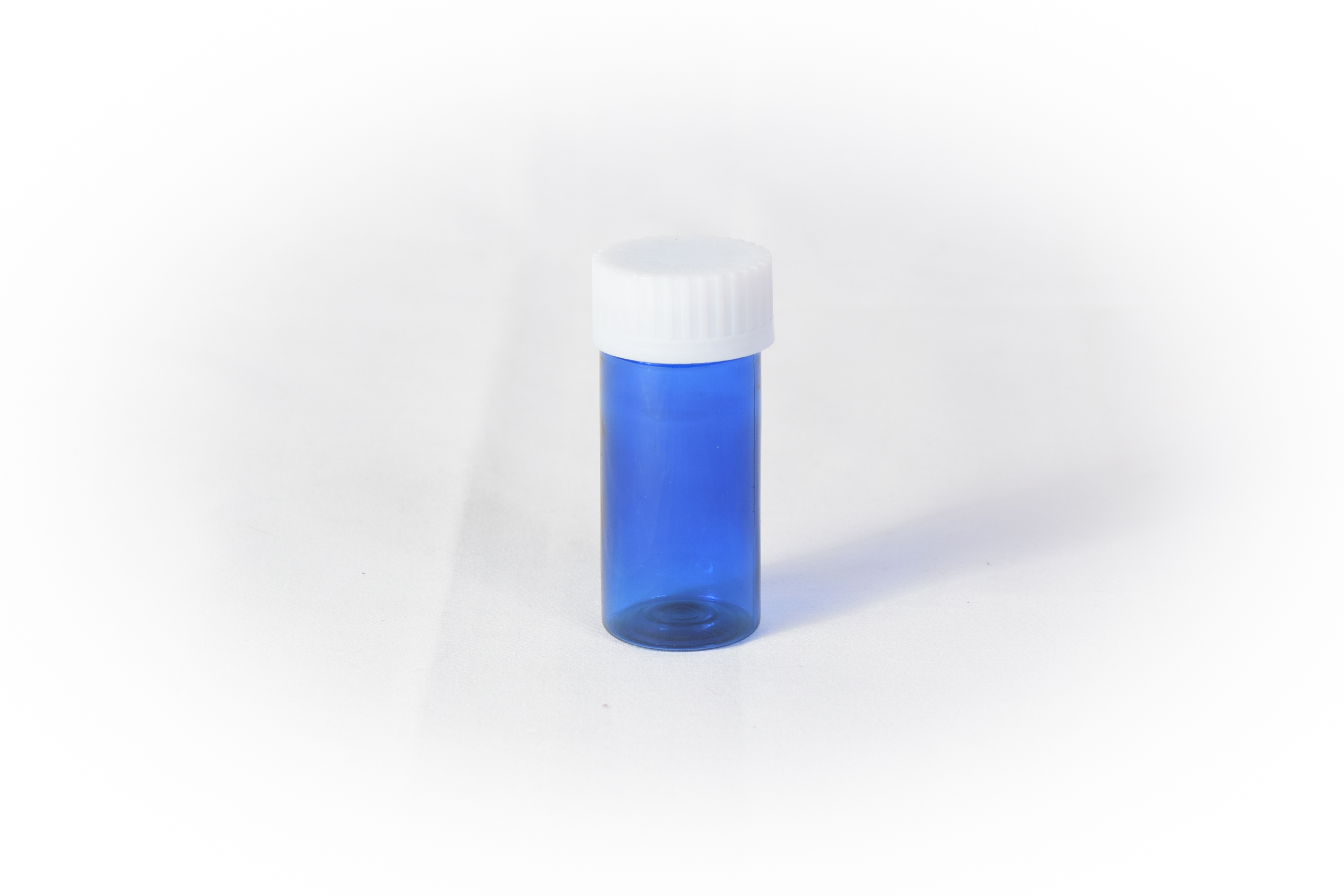 11 Dram Blue Prefer Vial and Cap, Child Resistant Plastic Prescription Vials