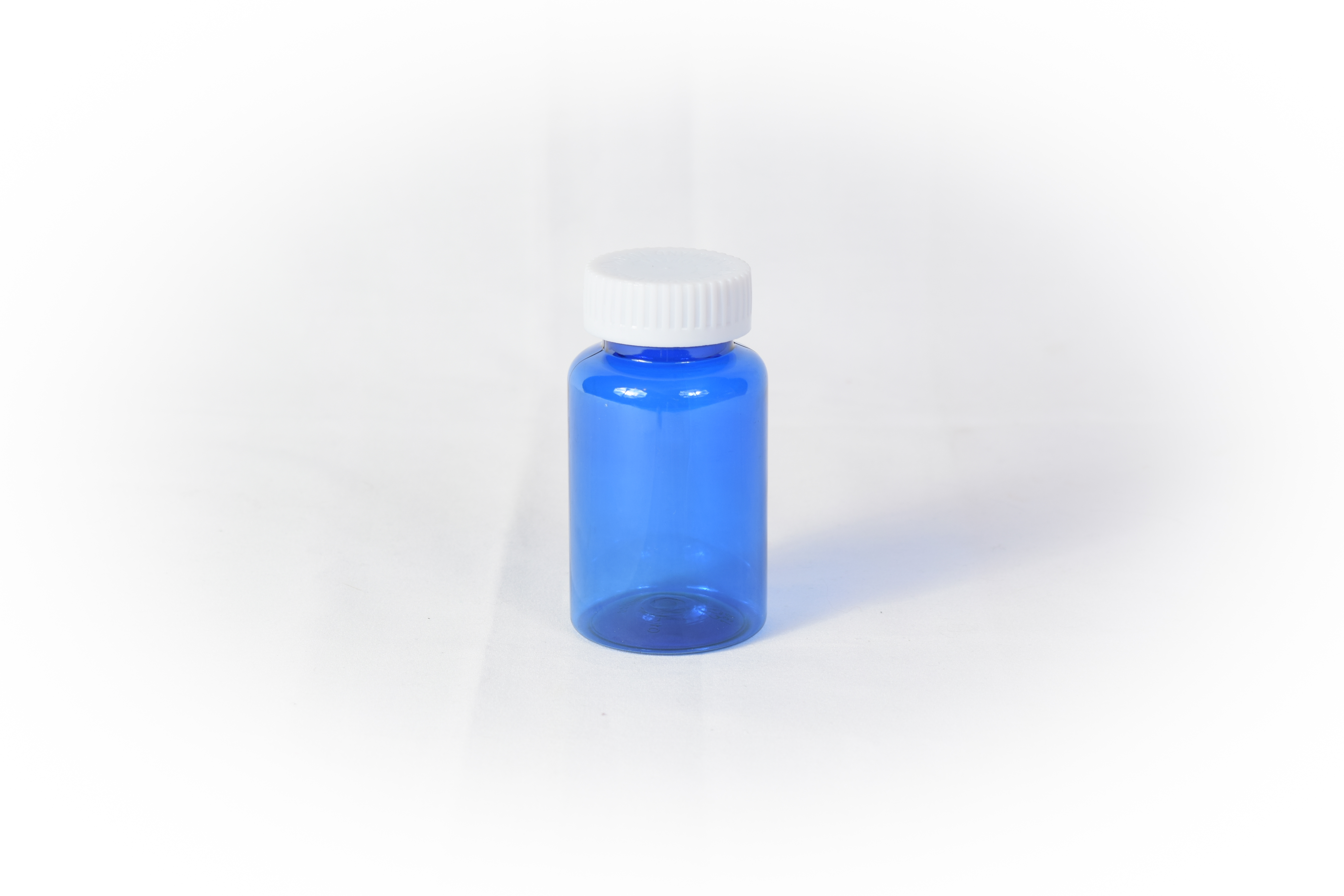 50 Dram Blue Prefer Vial and Cap, Child Resistant Plastic Prescription Vials