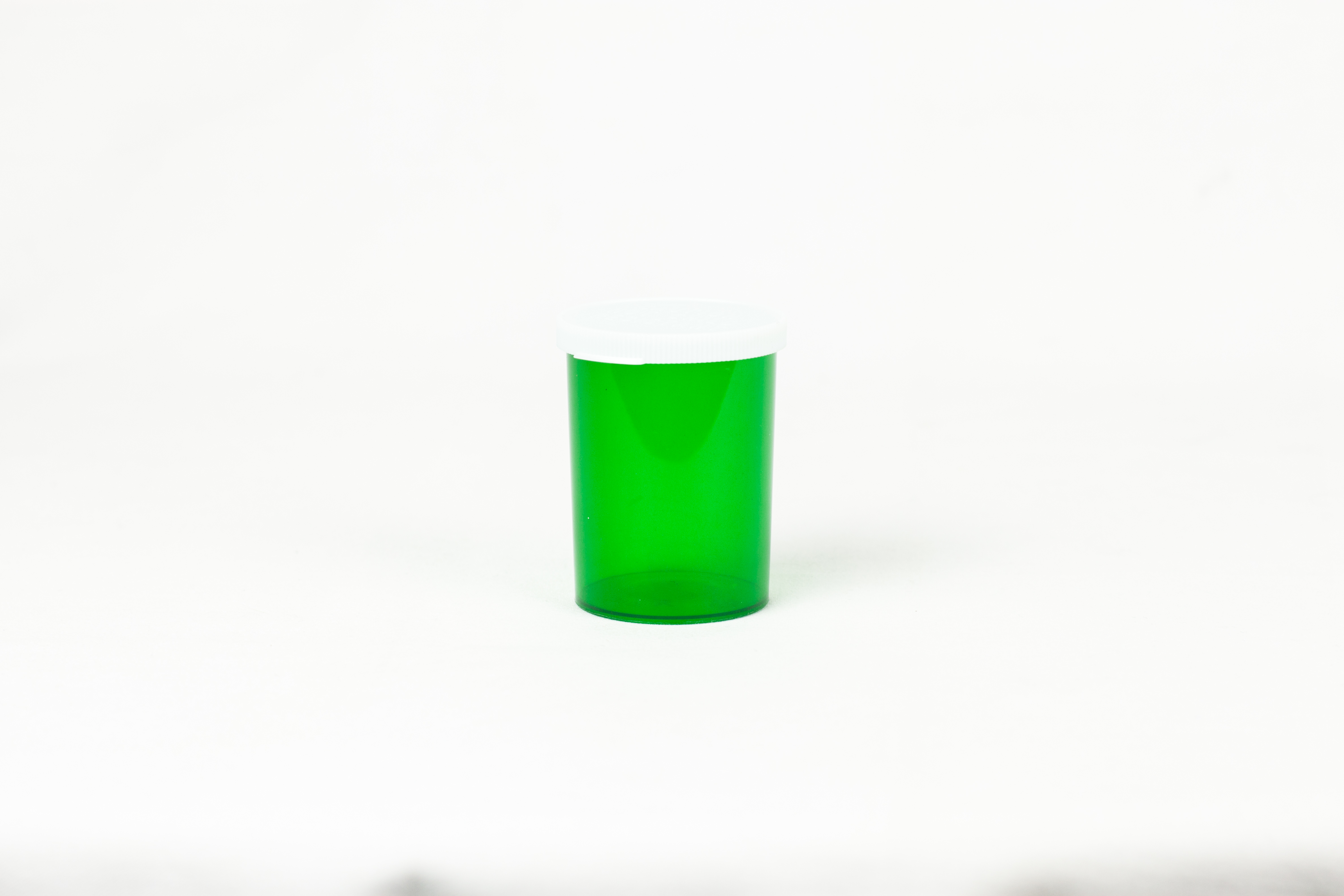 30 Dram Green Vial and Cap, Snap Cap Plastic Prescription Vials