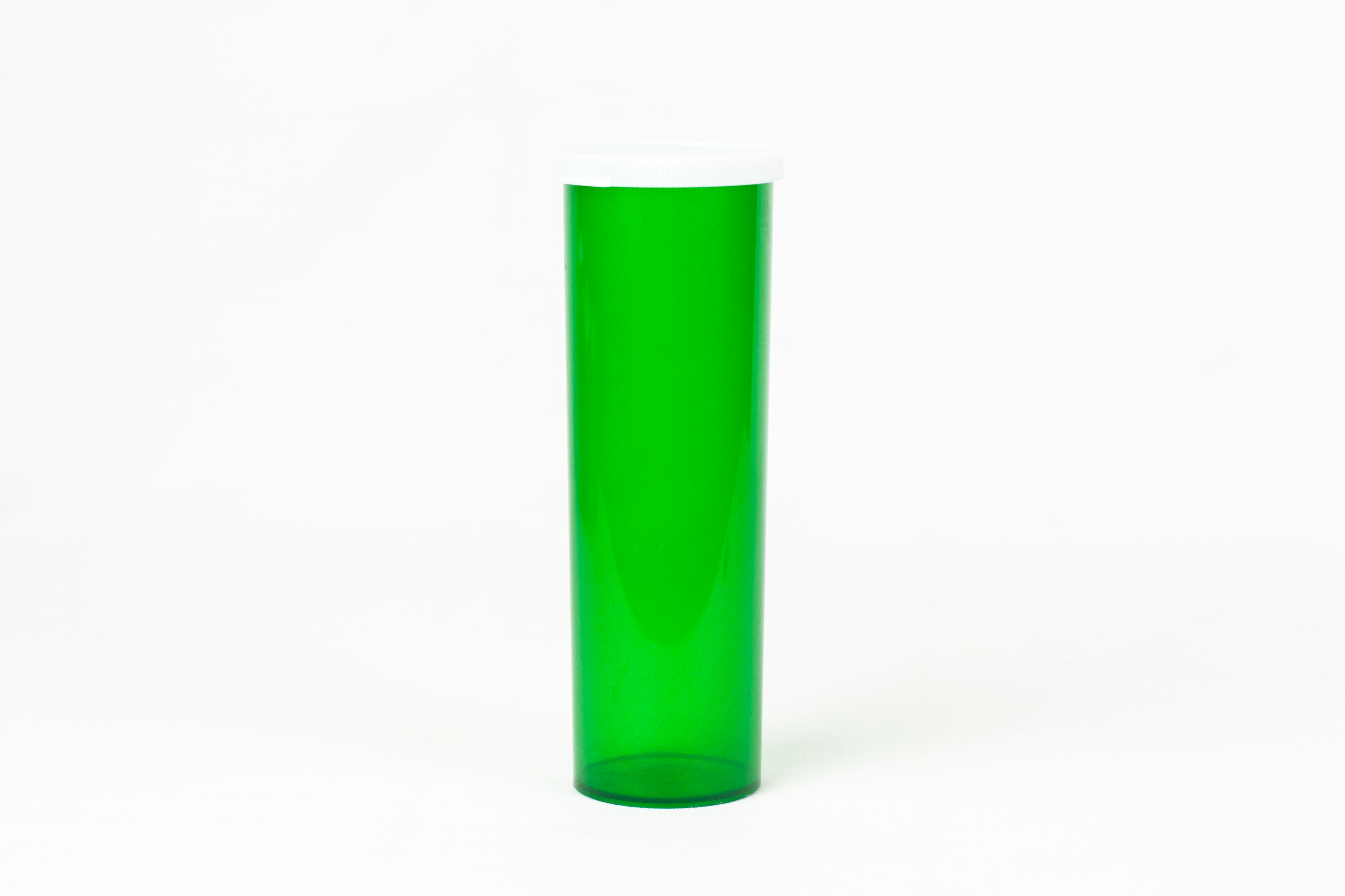 60 Dram Green Vial and Cap, Snap Cap Plastic Prescription Vials