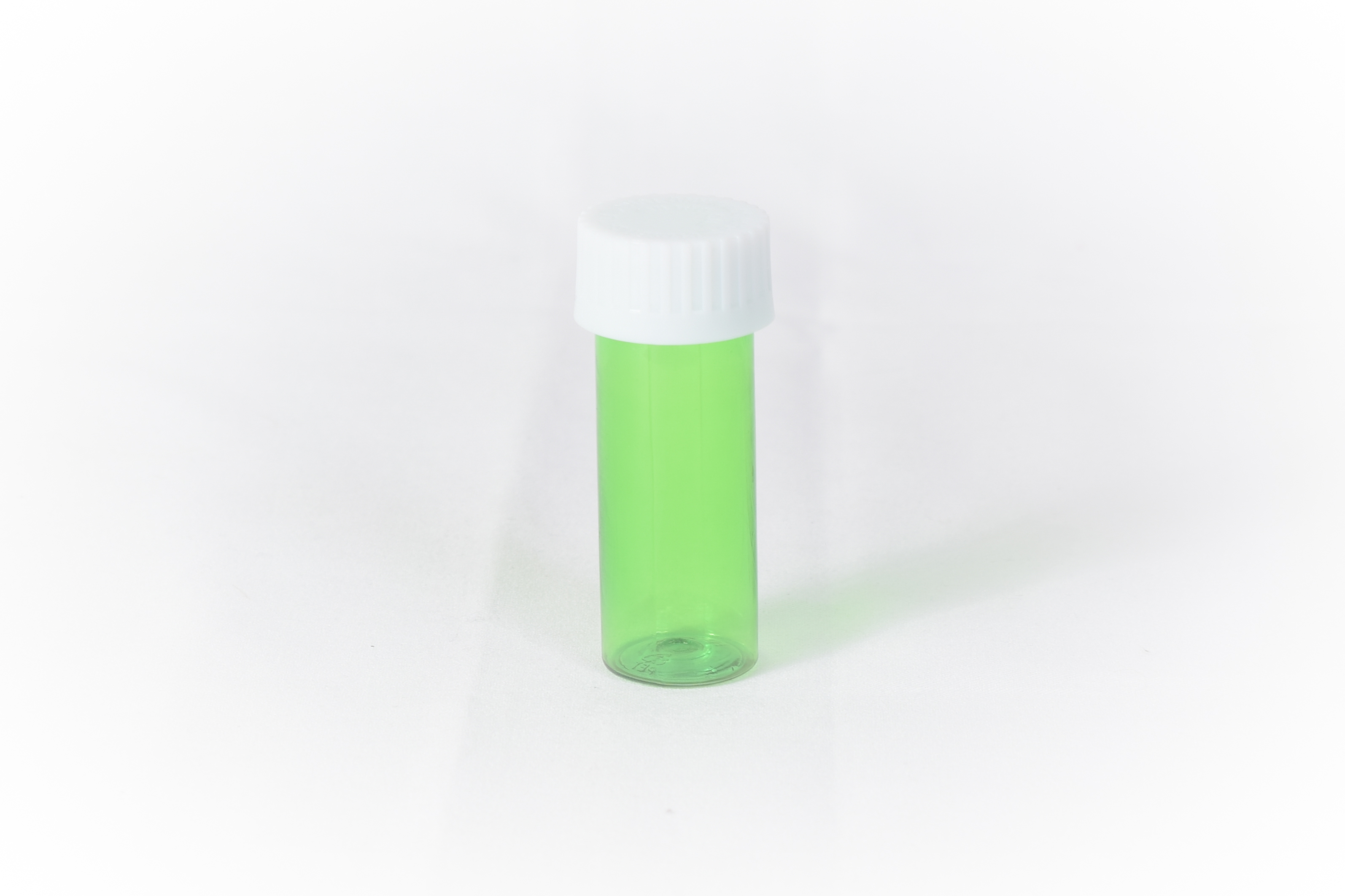 8 Dram Green Prefer Vial and Cap, Child Resistant Plastic Prescription Vials