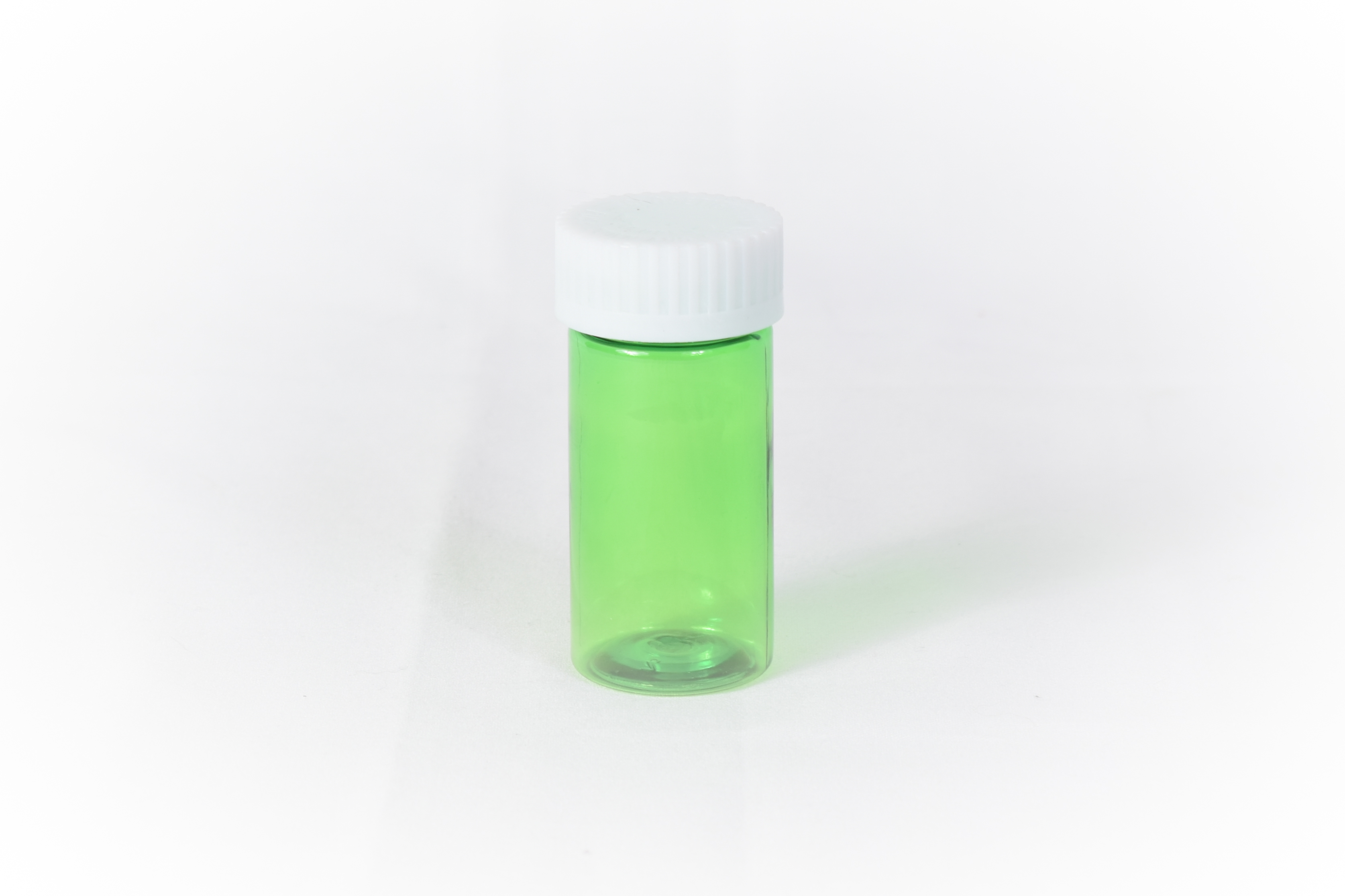 11 Dram Green Prefer Vial and Cap, Child Resistant Plastic Prescription Vials