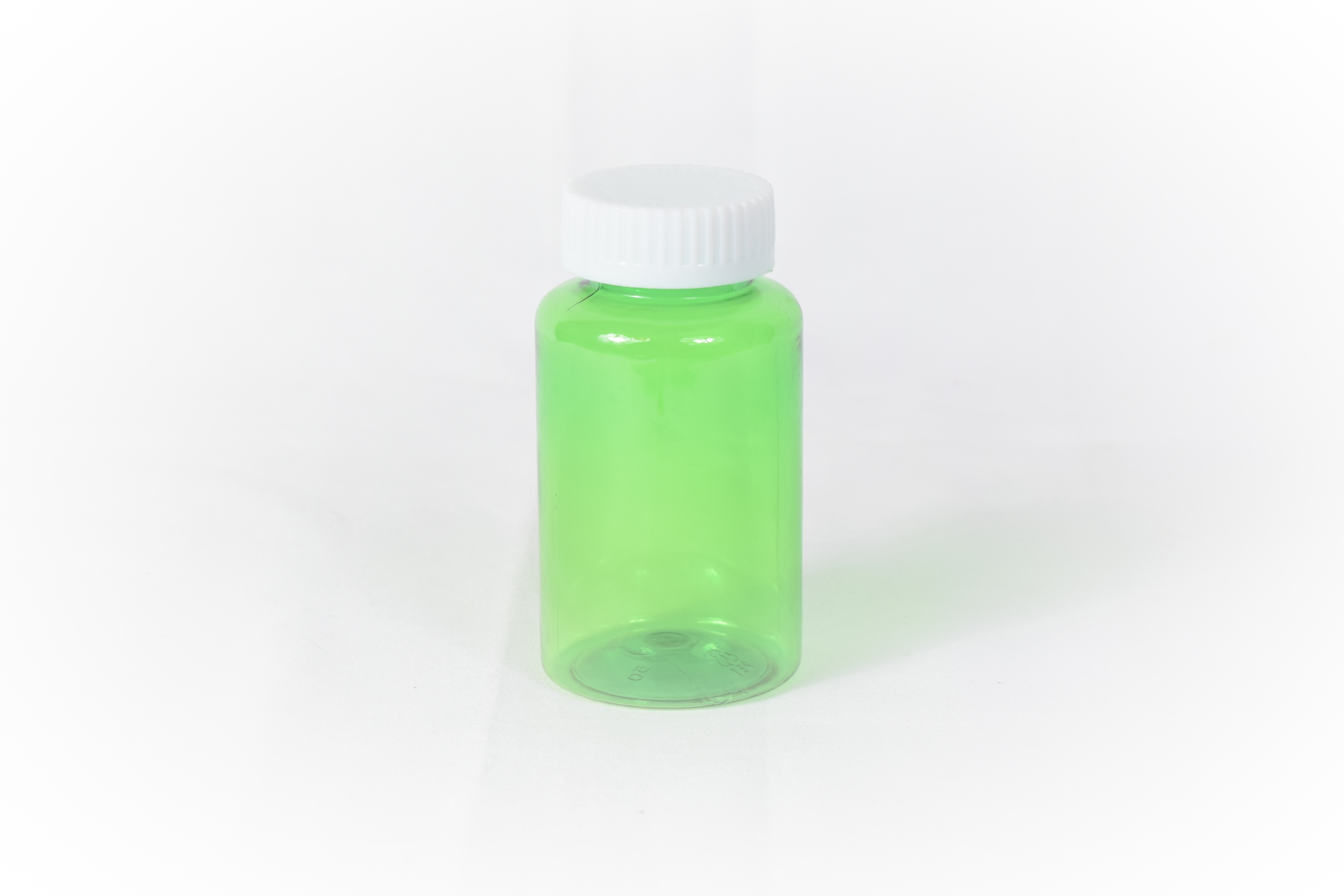 50 Dram Green Prefer Vial and Cap, Child Resistant Plastic Prescription Vials