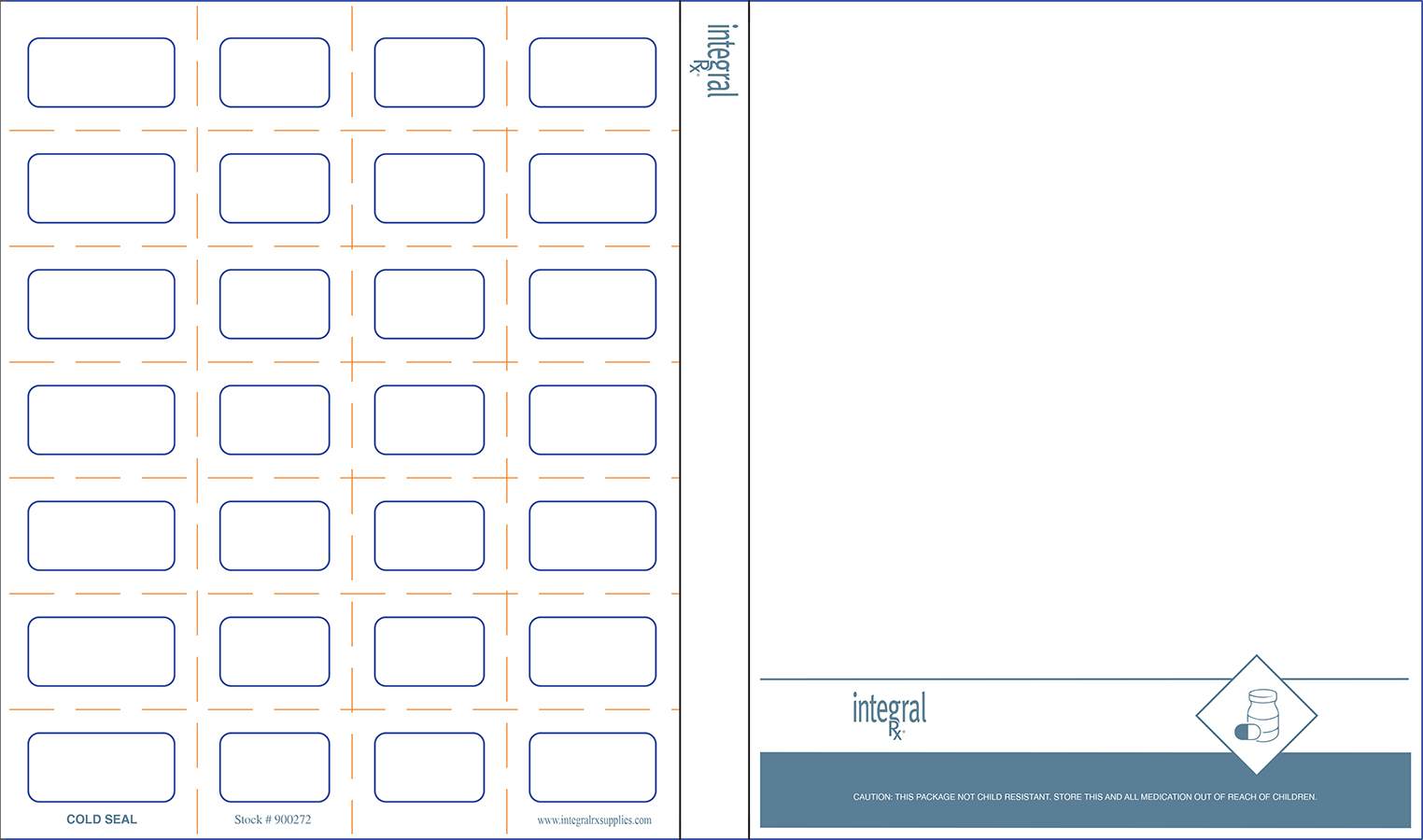 7/28 Day Bi-Fold Cold Seal Perforated Cards