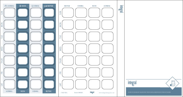 7/28 Day Tri-Fold Cards, With XL Blister, Cold Seal