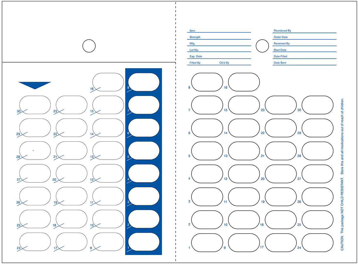 30 Day Count Down Cards 30-1, Heat Seal, Select Seal