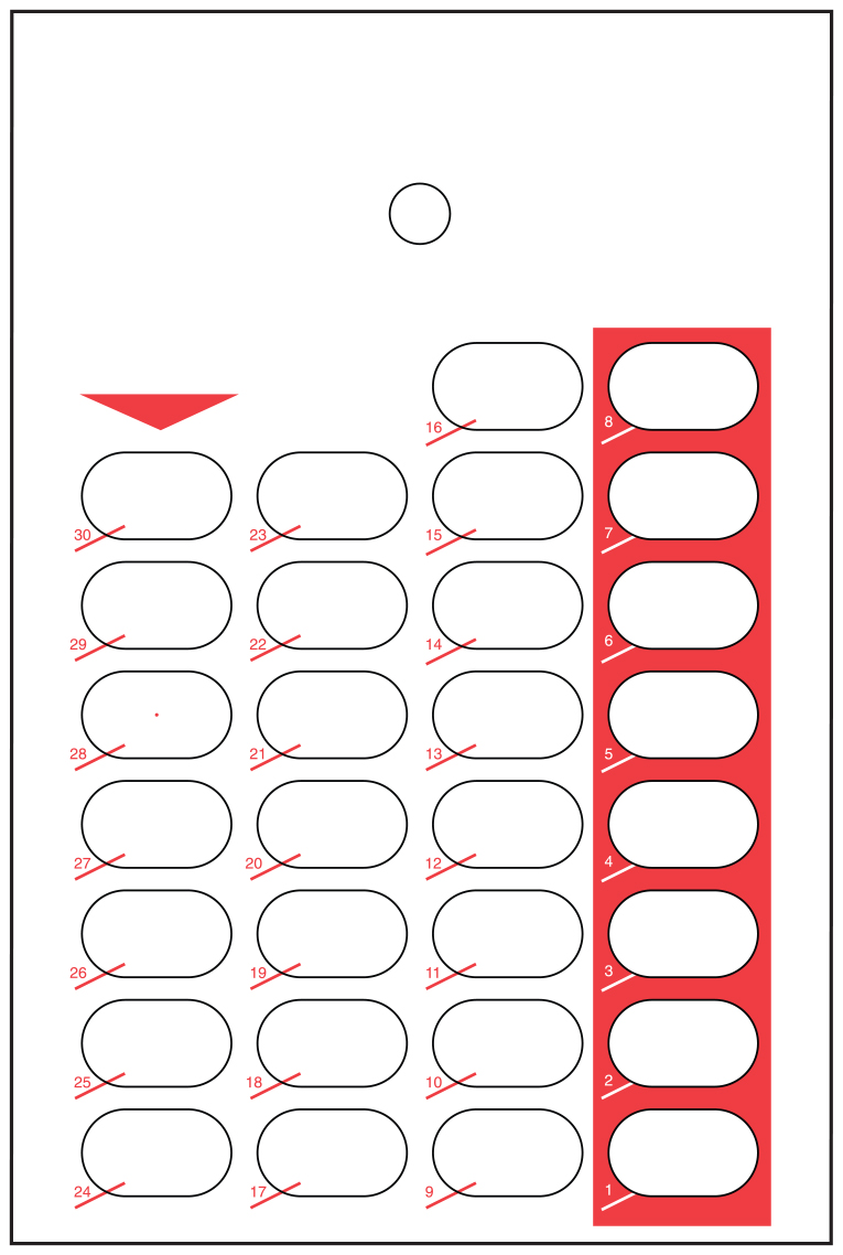 30 Day Count Down Trap Door Card, 30-1, Heat Seal