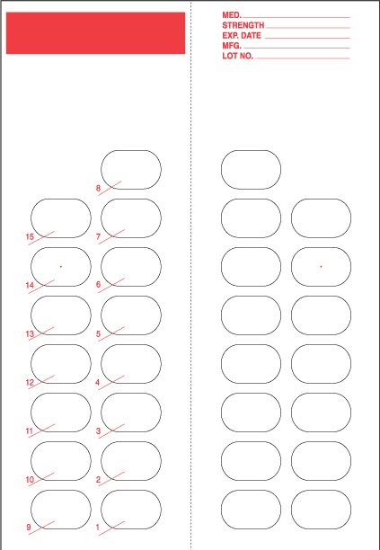 15 Day Mini Control Cards, 15-1, Heat Seal