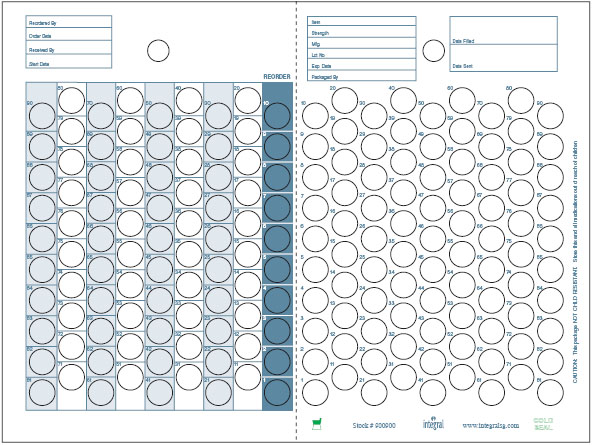 90 Day Count Down Cards, 90-1, Cold Seal Packaging