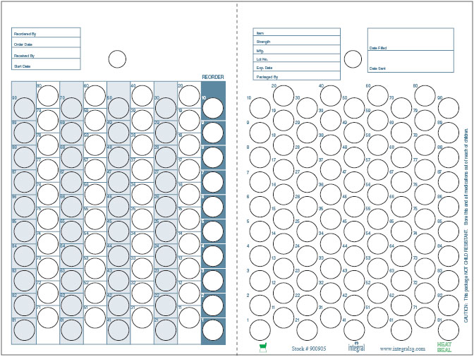 90 Day Count Down Cards, 90-1, Heat Seal