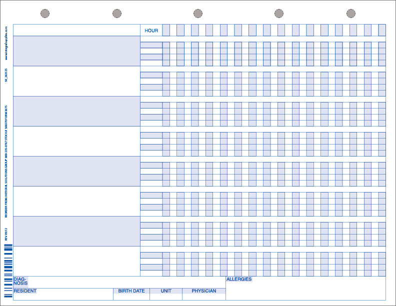 1 Part Medication / Treatment Record LTC Laser Forms