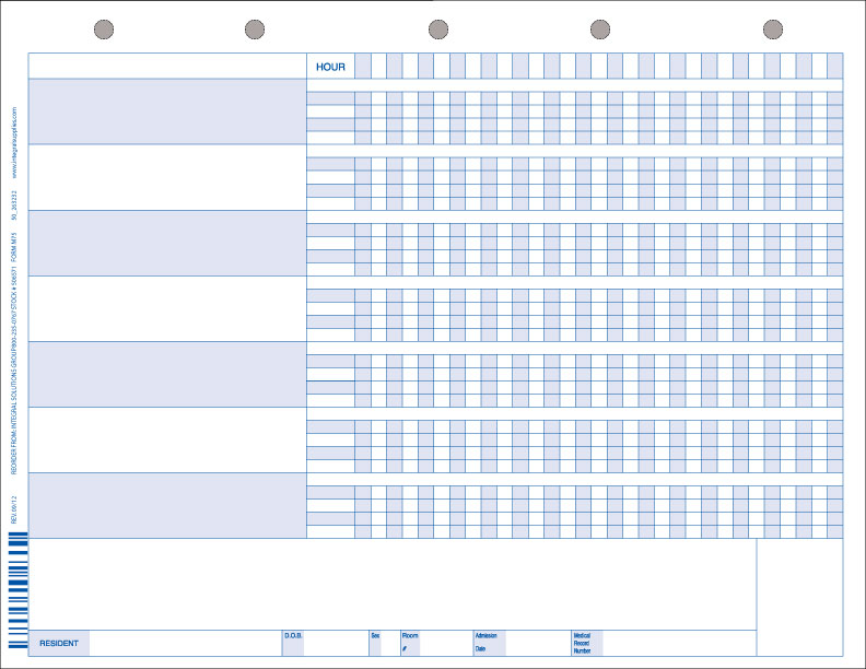 1 Part Medication / Treatment Record LTC Laser Forms