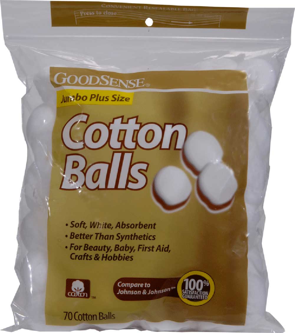 GS Cotton Balls Jumbo Plus 70 Balls in a Bag