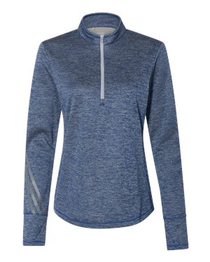 Women's Brushed Terry Heathered Quarter-Zip Pullover