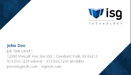 ISG BC  -  ISG Business Cards