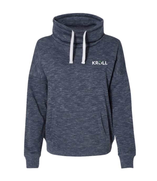 J. America - Women’s Mélange Fleece Cowl Neck Sweatshirt