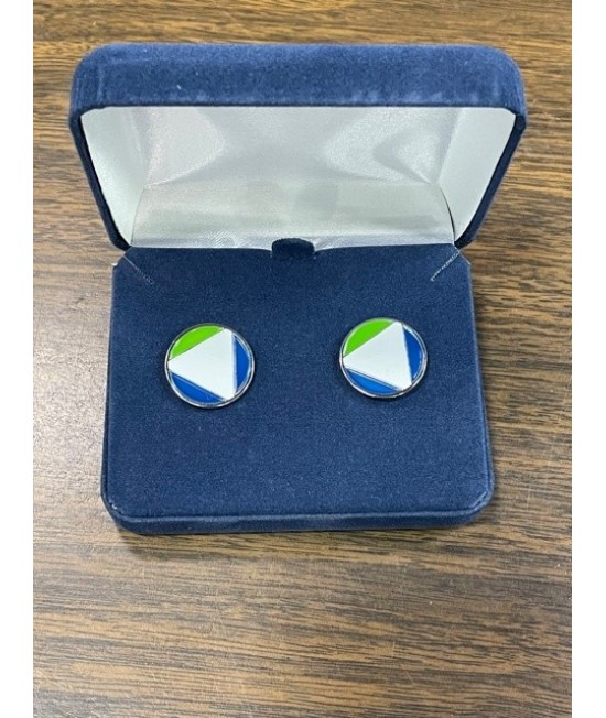 3/4" Custom Silver Cufflinks Sets in Box