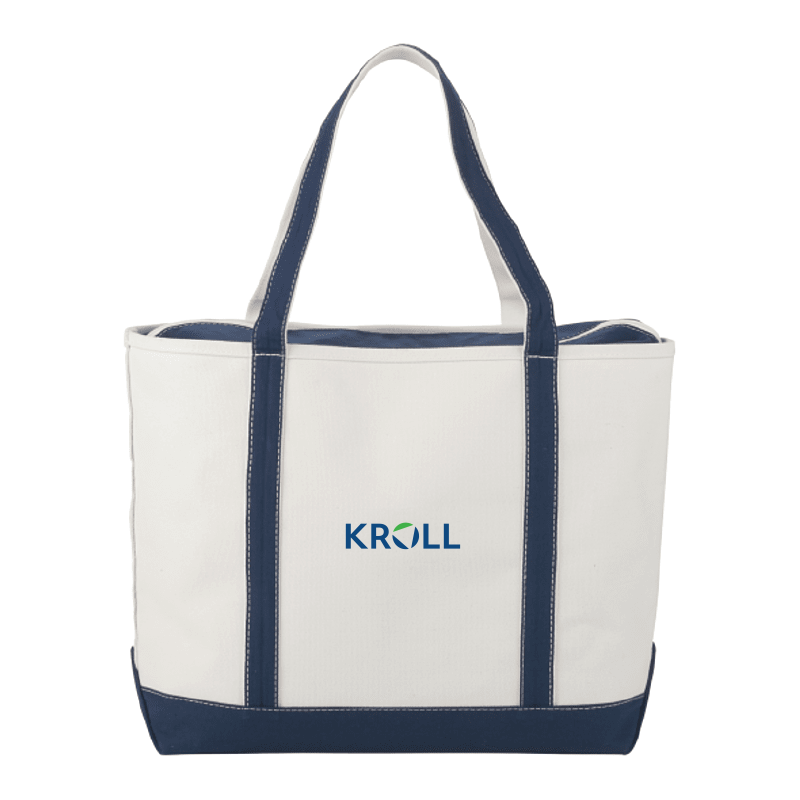 24oz Cotton Canvas Tall Zippered Boat Tote