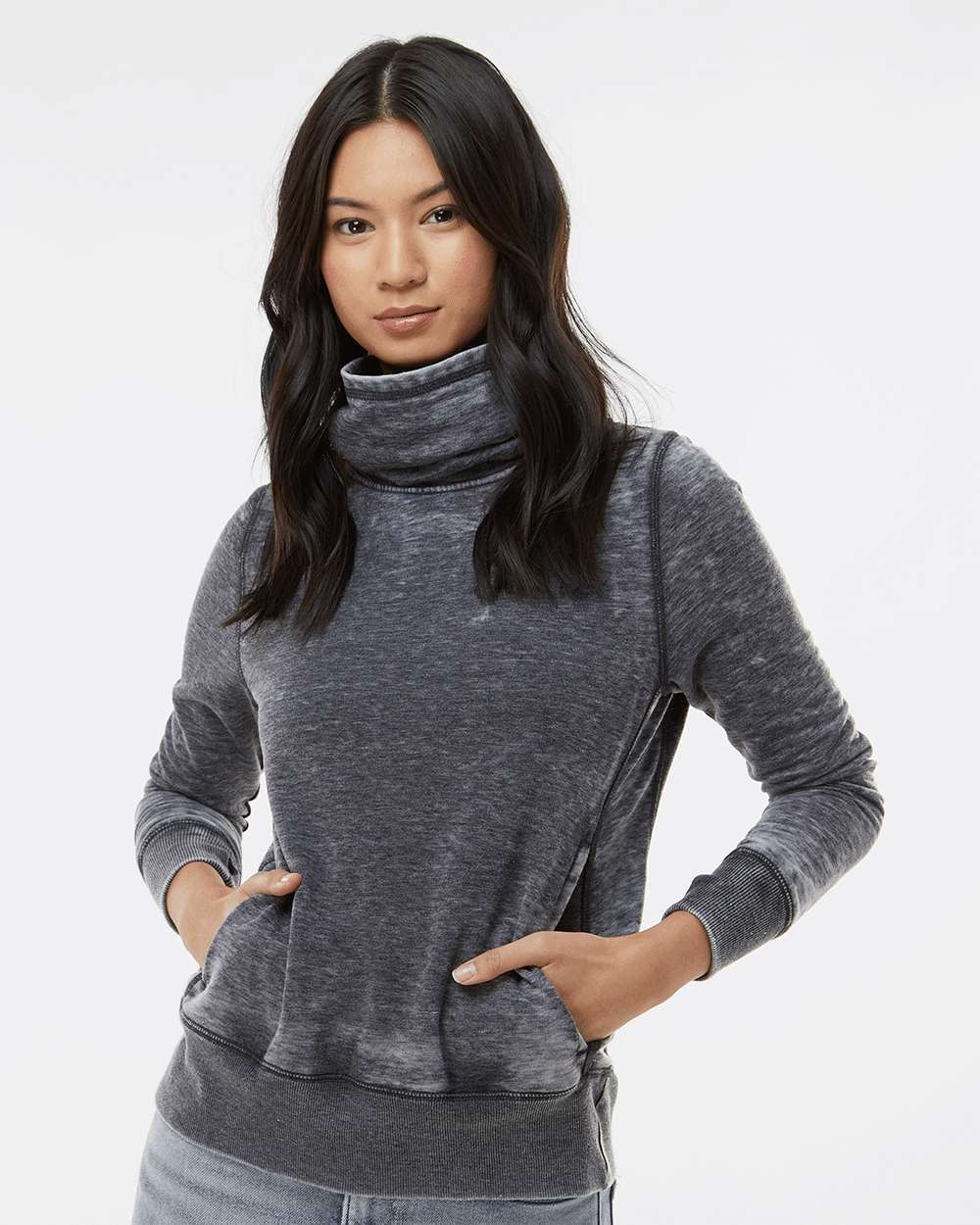 J. America - Women’s Zen Fleece Cowl Neck Sweatshirt - 8930