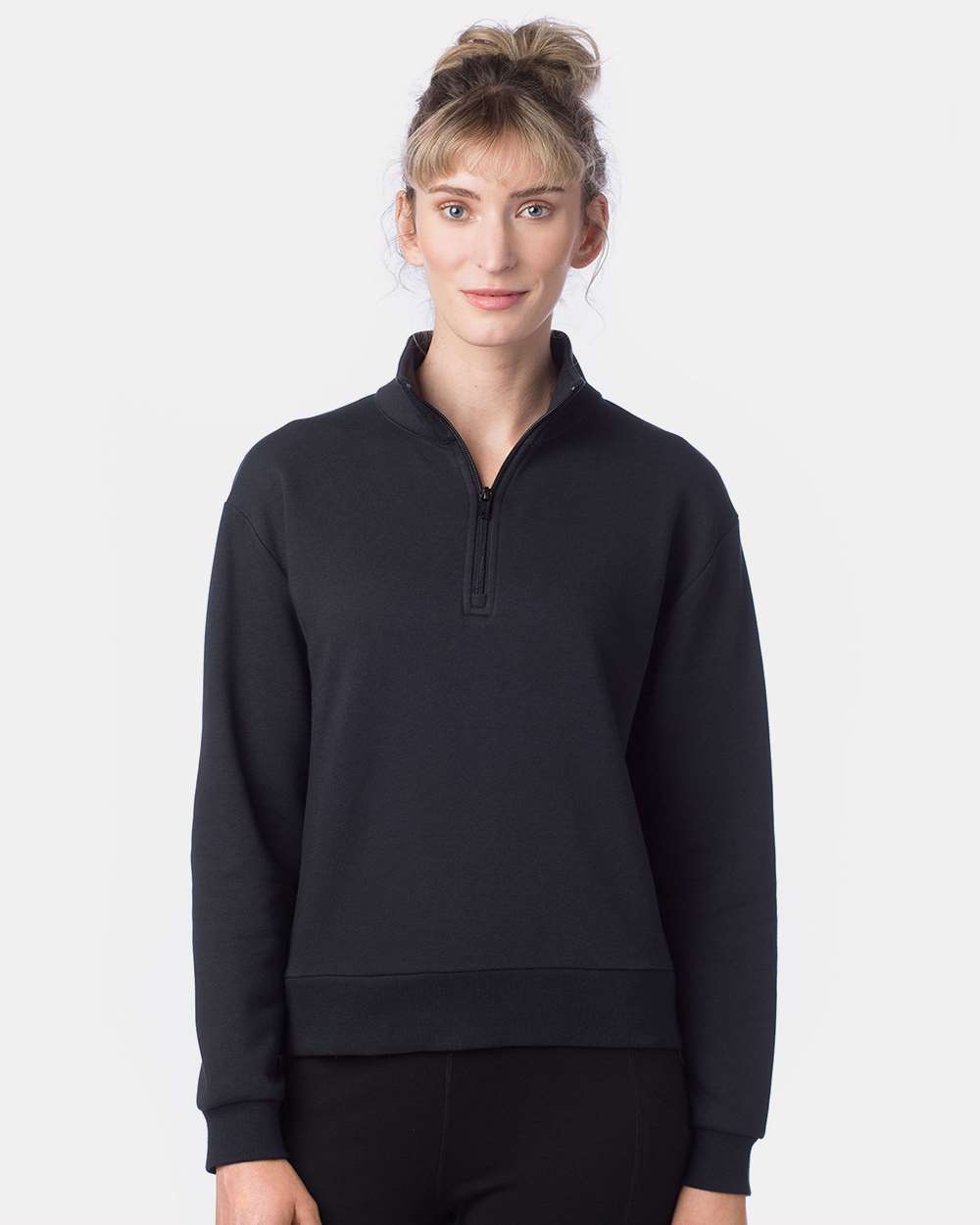 Alternative - Women's Eco-Cozy Fleece Mock Neck Quarter-Zip Sweatshirt, 8808PF