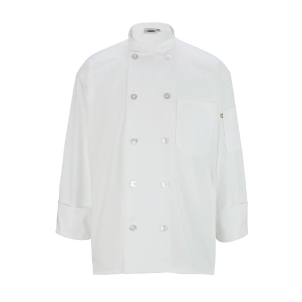 Line Cook Long Sleeve Chef Coat – 10 buttons