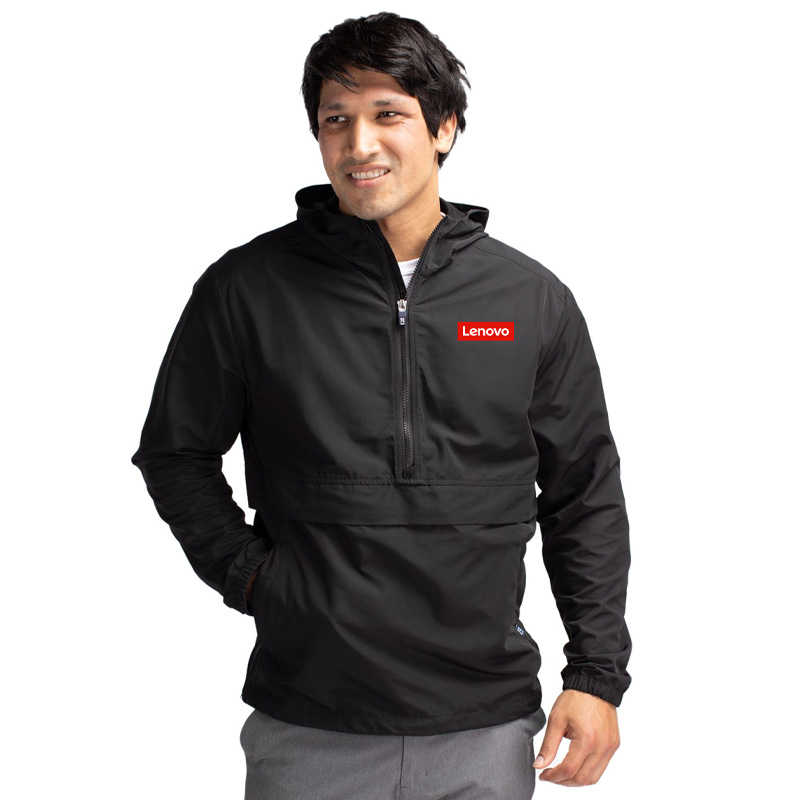 Cutter & Buck Charter Eco Recycled Men's Anorak Jacket - Black