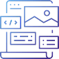 Icon representing website setup