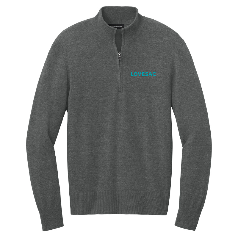 Men's 1/2 Zip Sweater - Charcoal Heather