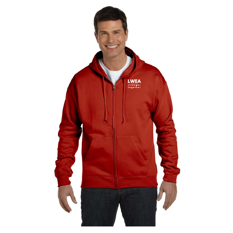 Hanes EcoSmart Unisex Full Zip Hoodie - 