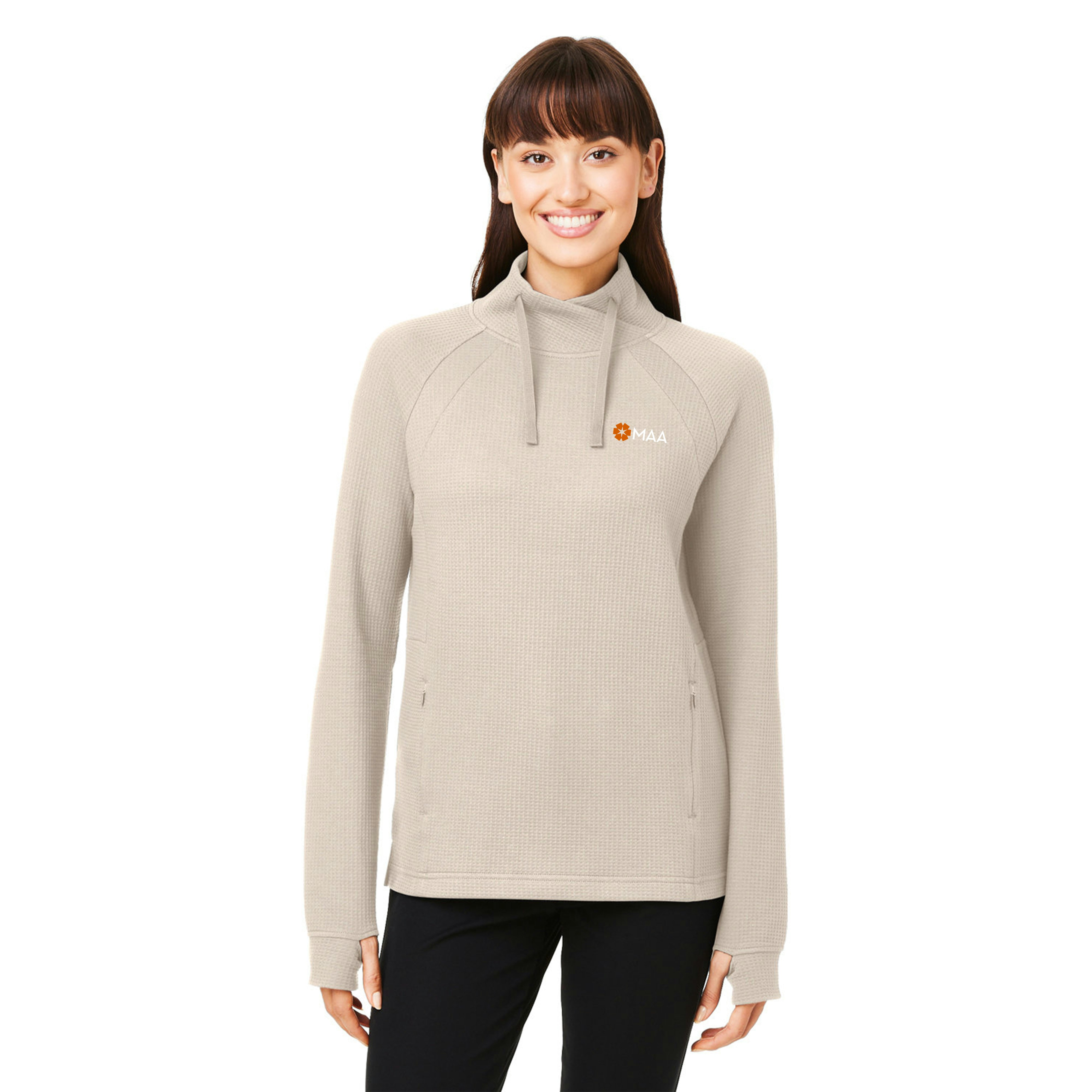 North End Ladies Rhythm Waffle Pullover - 