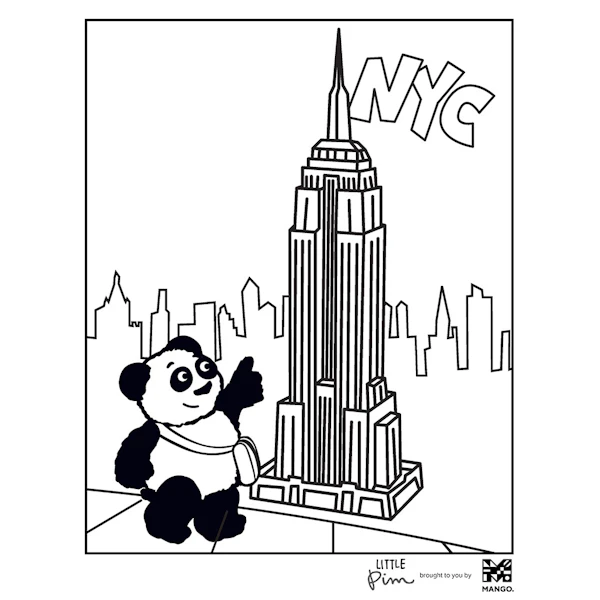 Coloring Sheet - Little Pim: Empire State