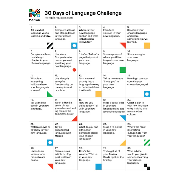 30 Days of Language Challenge