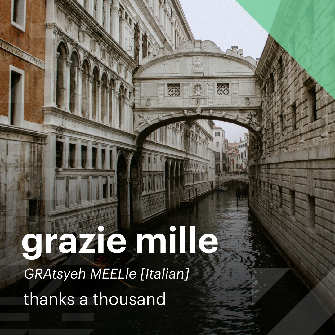 Thankful | Italian Post | Facebook/Instagram