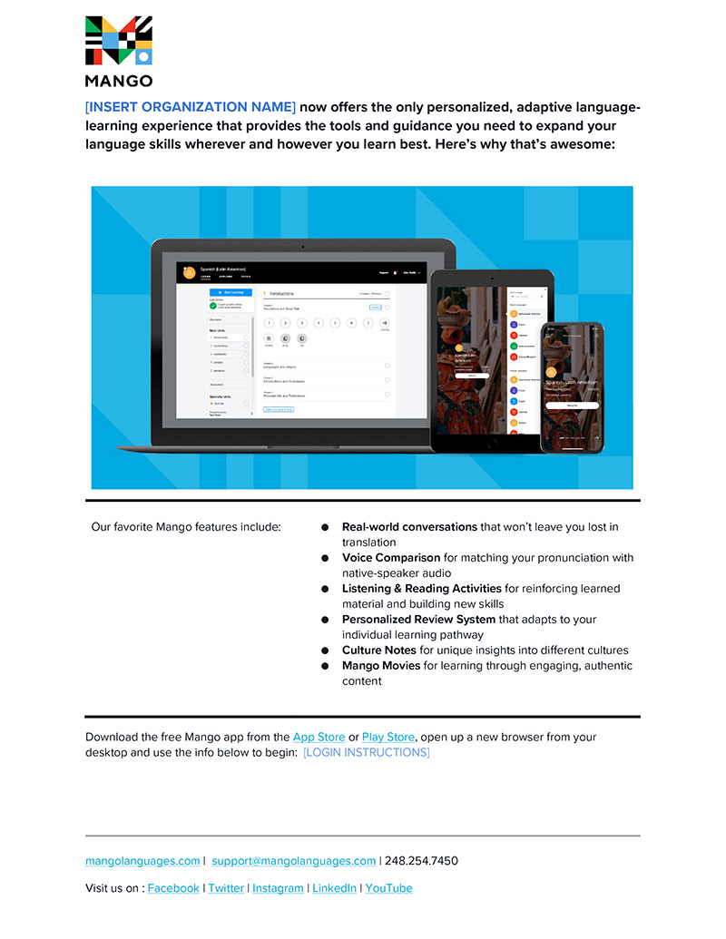 Welcome to Mango Word Doc