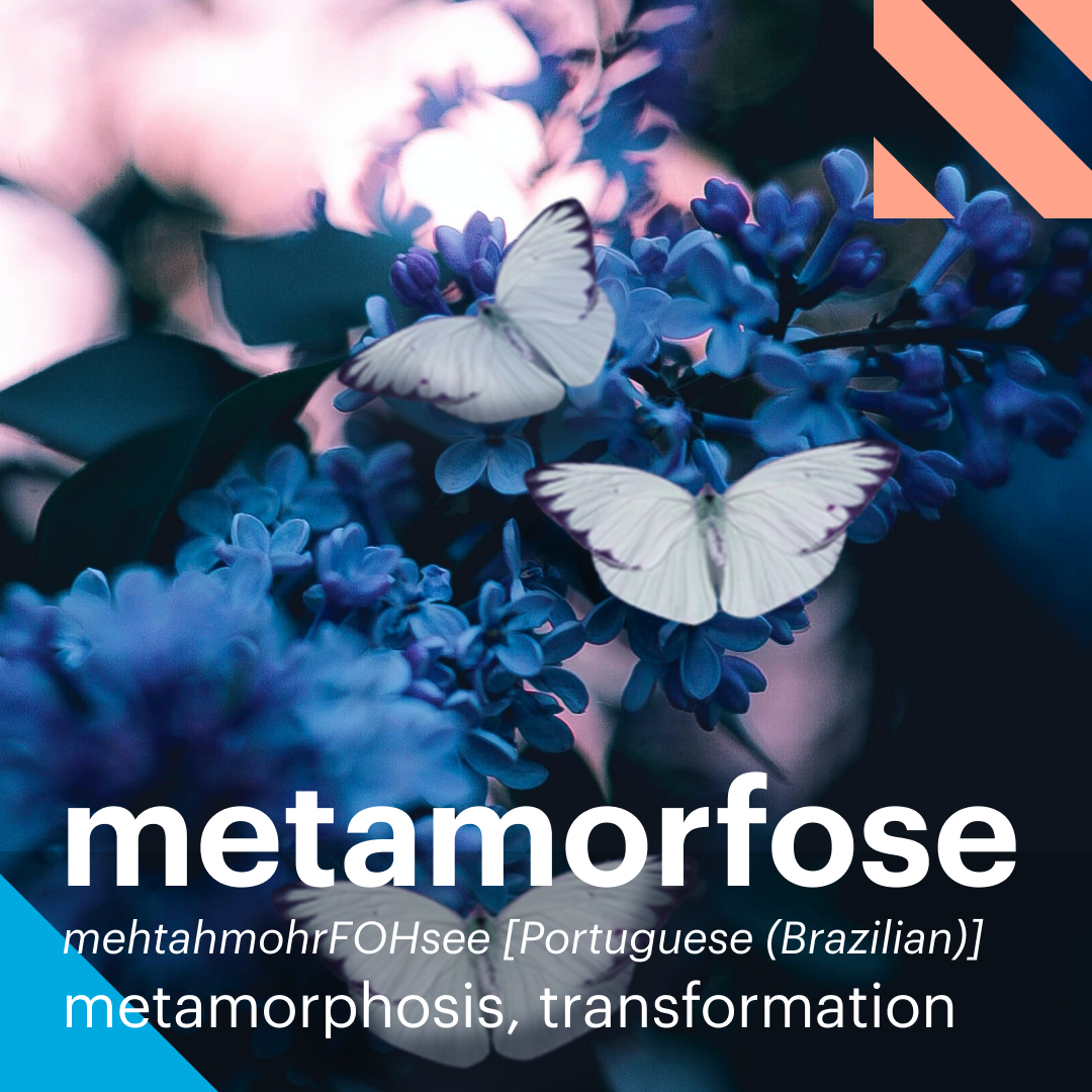 Words | metamorfose (Brazilian Portuguese) | Facebook/Instagram