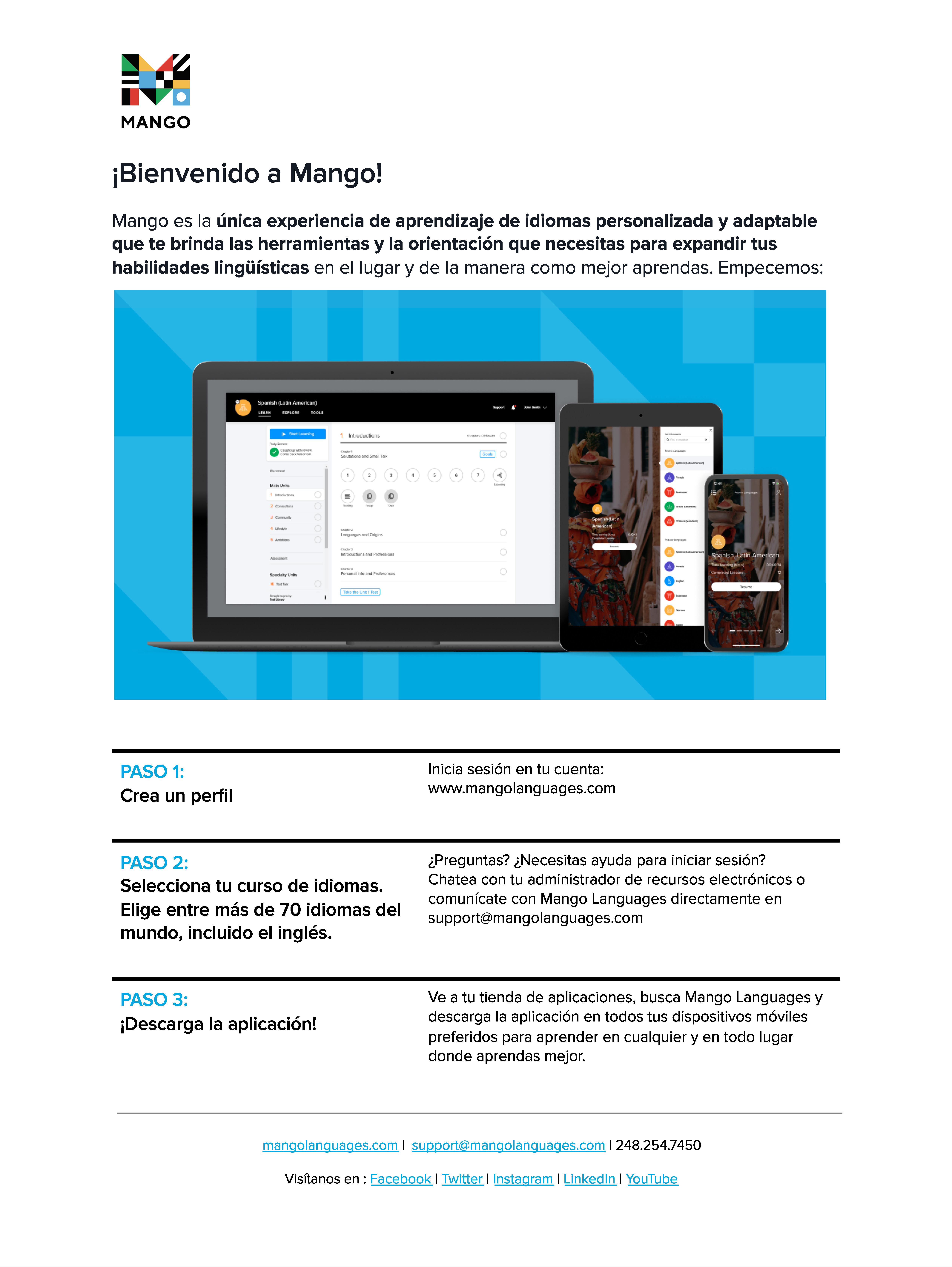 Getting Started Flyer - Spanish