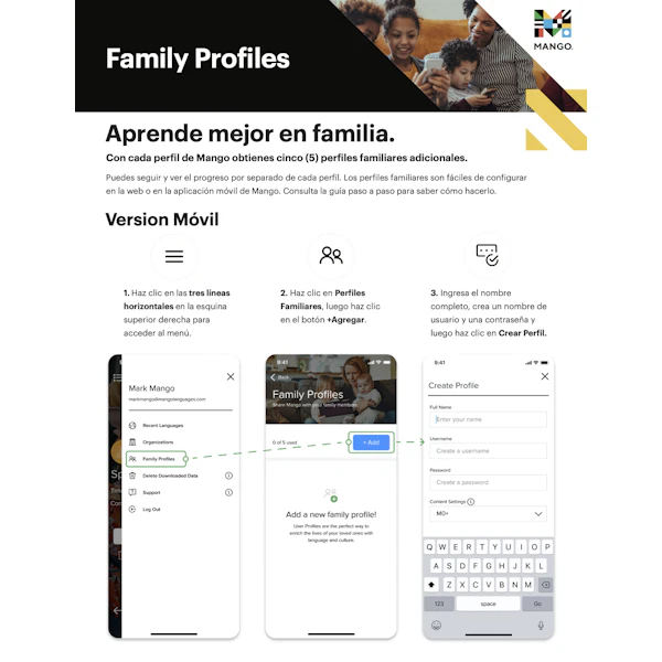 Family Profiles Flyer - Spanish