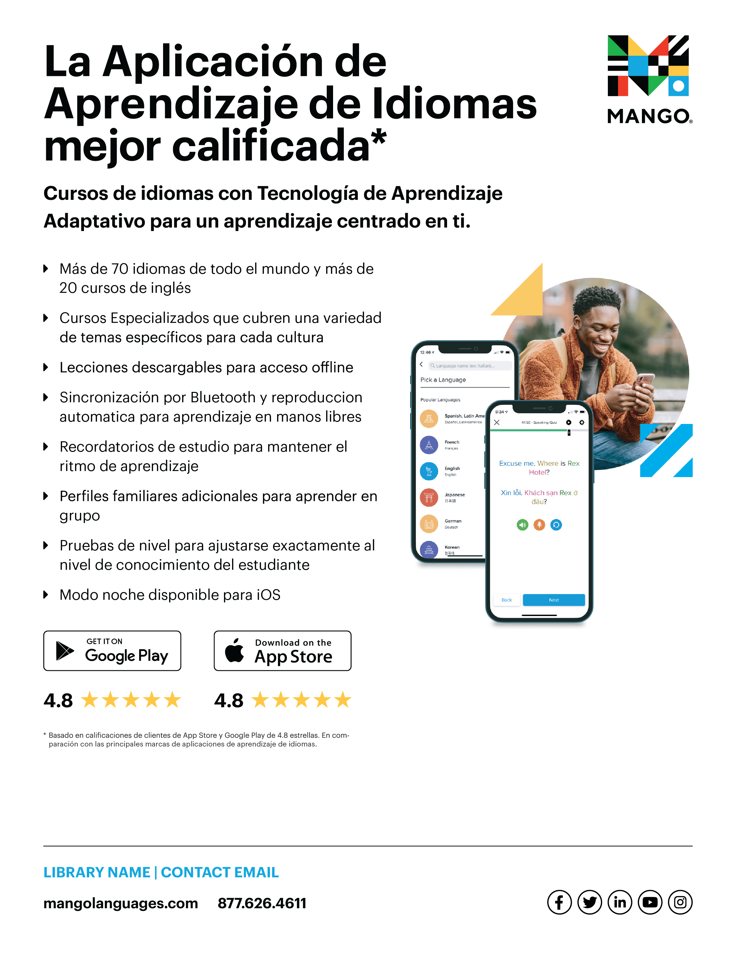 Mango Mobile App Flyer - Spanish