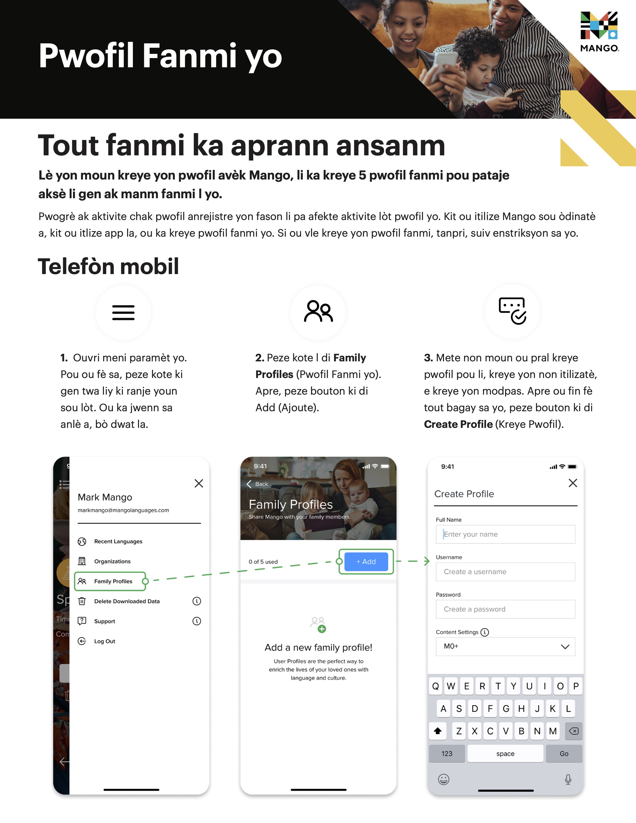 Haitian Creole Family Profiles