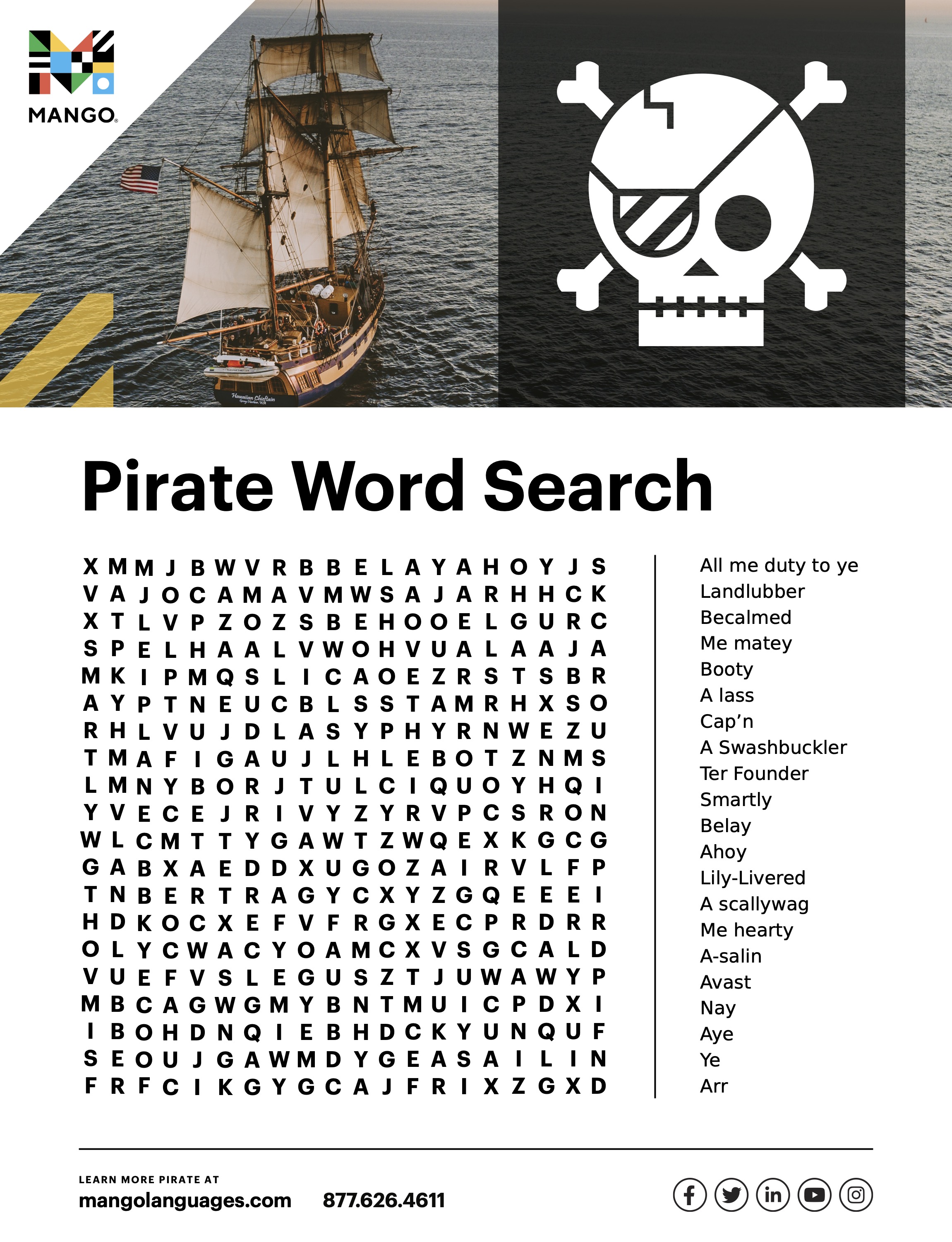 Pirate Word Search
