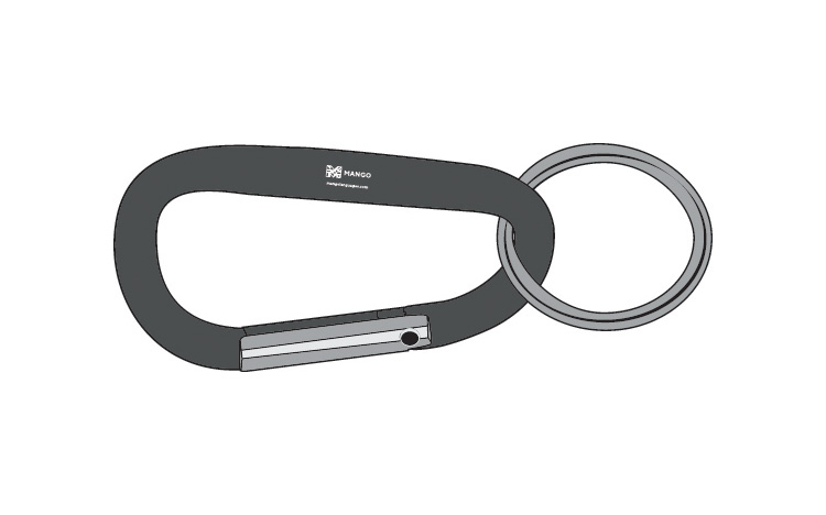 6mm Carabiner With Split Ring