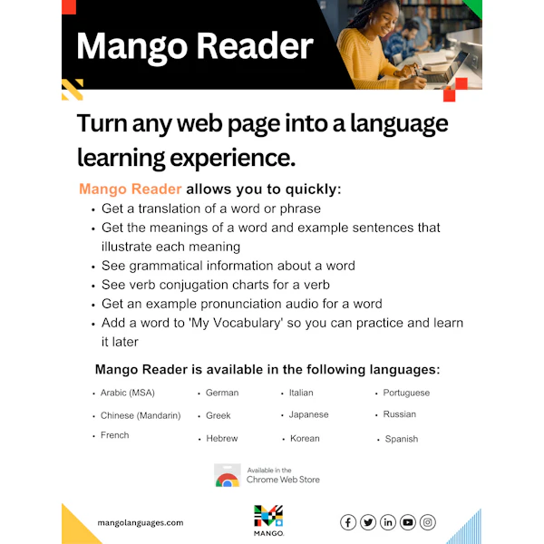 Mango Reader Flyer