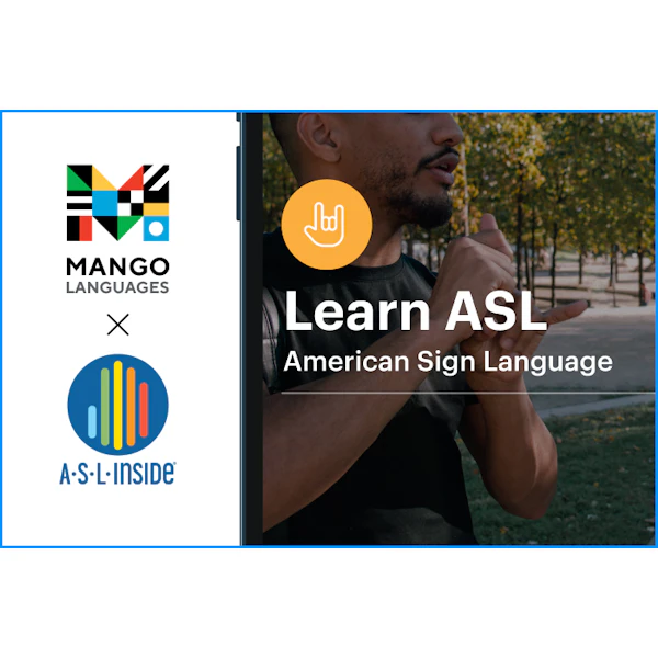 Mango Languages ASL Button - 3:2