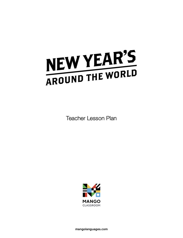 New Year's Around the World - Teacher Lesson Plan