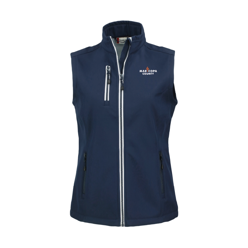 Women's Clique Softshell Full Zip Vest - 