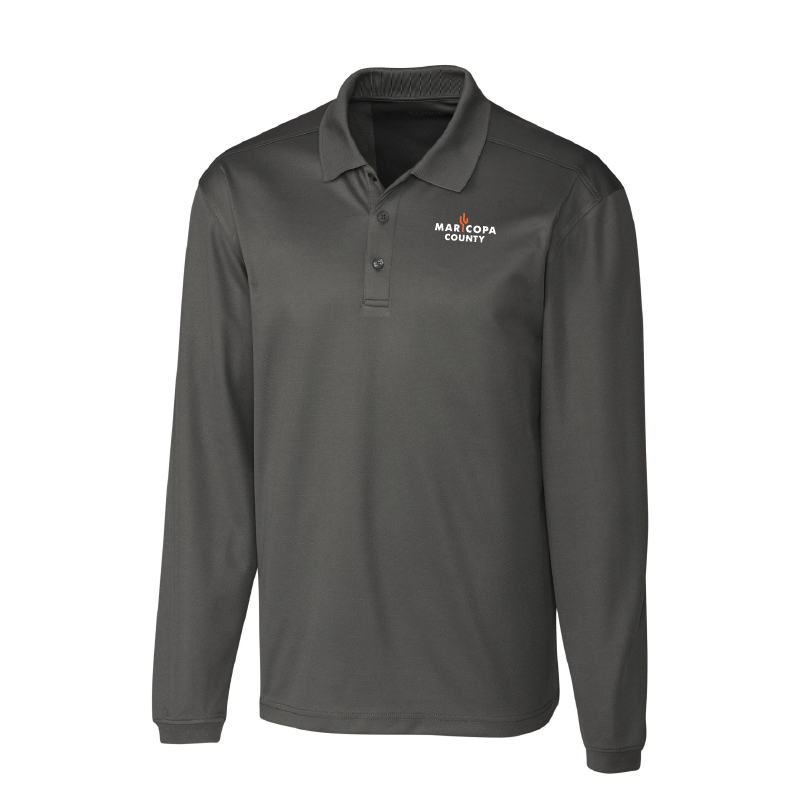 Men's Clique Performance Long Sleeve Polo - 