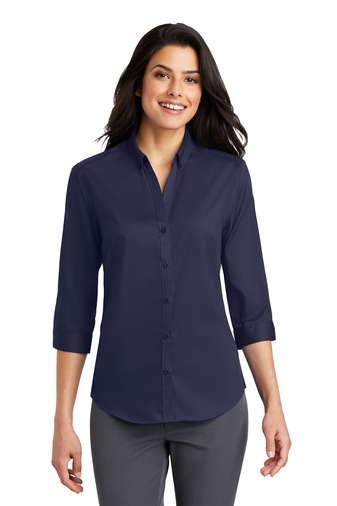 Port Authority® Ladies 3/4-Sleeve SuperPro™ Twill Shirt